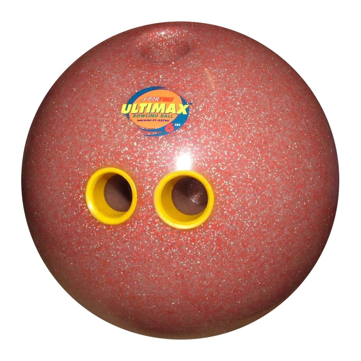 Sportime Ultimax Bowling Ball, 6 Pounds, Orange Glitter
